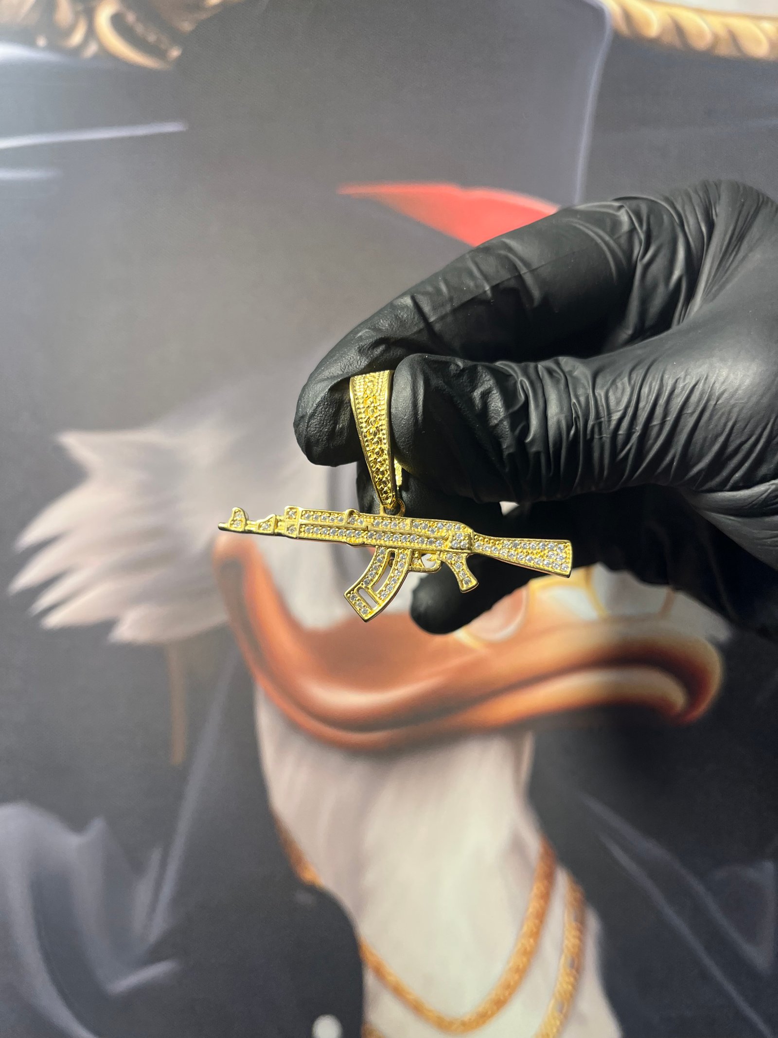 Pingente AK47 Cravejado (M)