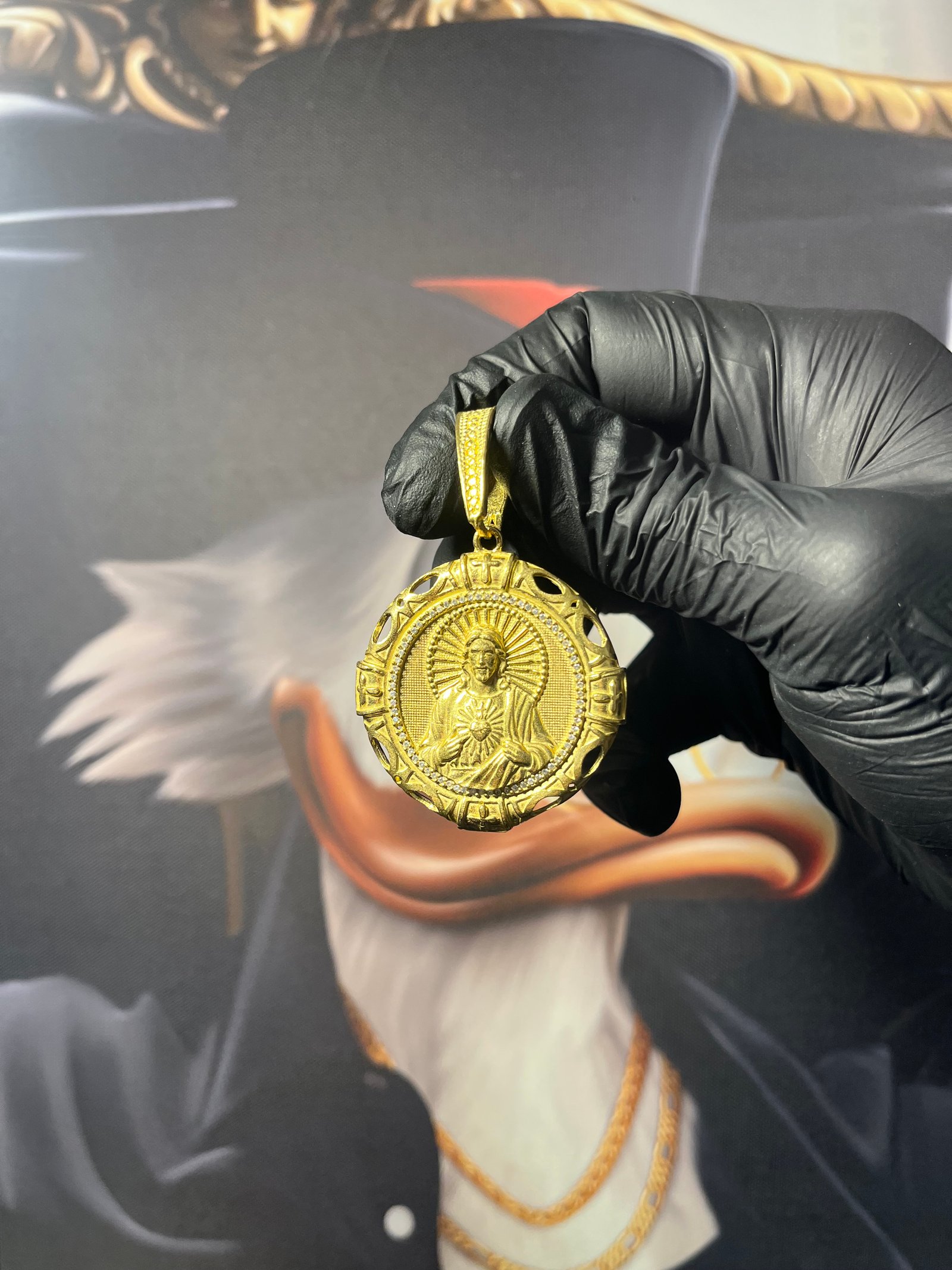 Pingente J.C redondo (M)