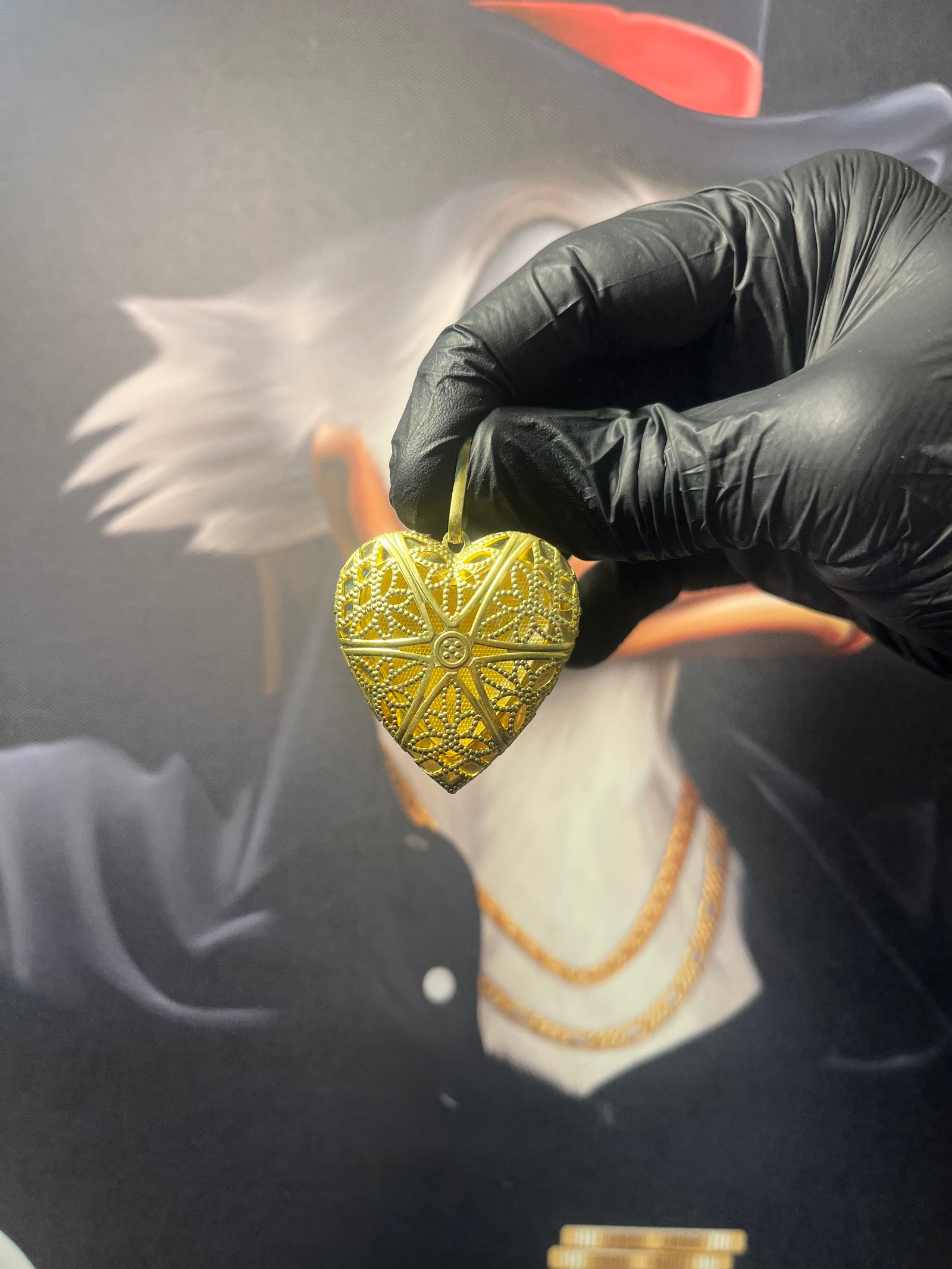 Pingente Coração detalhado (G)