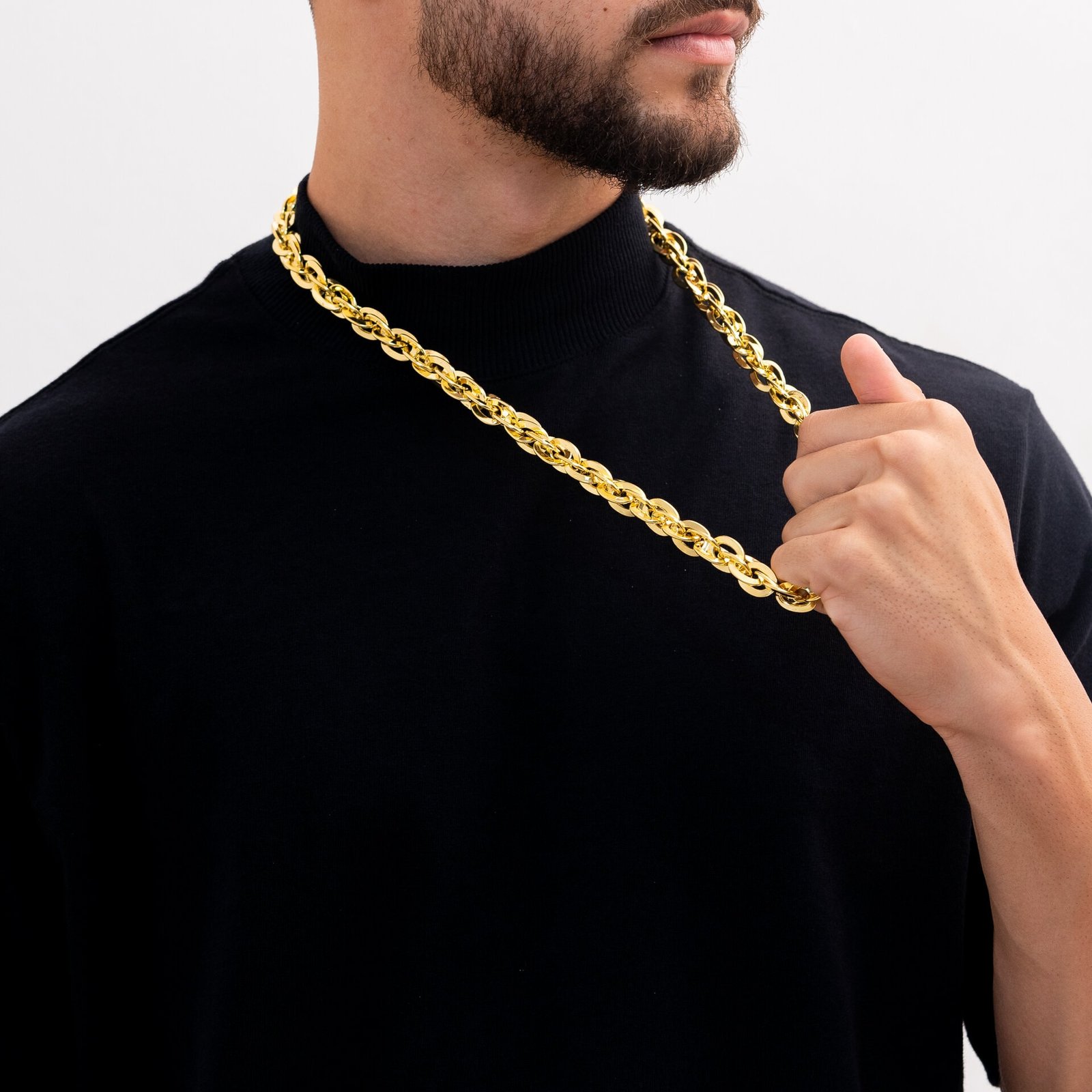 Corrente tijolinho Dupla Quina 12mm